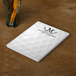 Bloc De Notas Nombre del patrón de bola de golf personalizado Mo