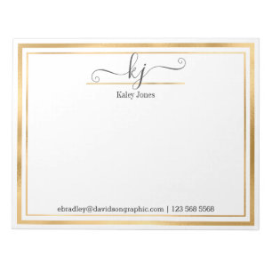 Bloc De Notas Nombre elegante   De La Oficina Del Notepad