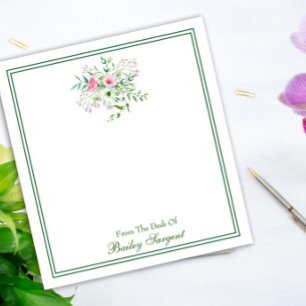 Bloc De Notas Nombre floral de bonito personalizado