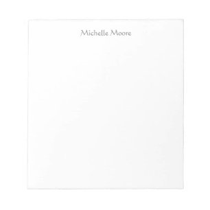 Bloc De Notas Nombre minimalista moderno personalizado