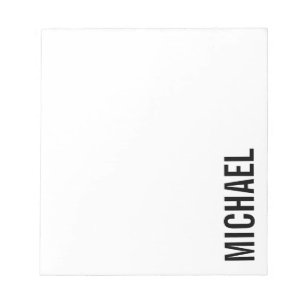 Bloc De Notas Nombre Minimalista personalizado moderno