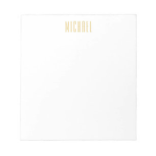 Bloc De Notas Nombre minimalista profesional tendencia color oro