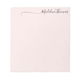 Bloc De Notas Nombre moderno de caligrafía de escritura rosada d