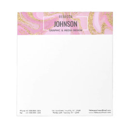 Bloc De Notas Nombre moderno y preciso de mármol de oro rosa - N