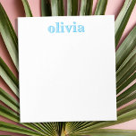 Bloc De Notas Nombre personalizado azul moderno<br><div class="desc">Crea tu propio bloc de notas personalizado con el nombre inicial personalizado en color azul y tipografía minimalista moderna.</div>