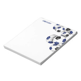 Bloc De Notas nombre personalizado de acento de bolas de fútbol