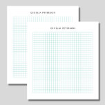 Bloc De Notas Nombre personalizado de Blue Square<br><div class="desc">Un bloc de notas de patrón cuadrado azul con un diseño de nombre personalizado es clásico. Es un regalo perfecto para profesores,  compañeros de oficina y estudiantes.</div>