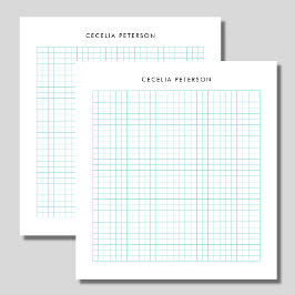 Bloc De Notas Nombre personalizado de Blue Square