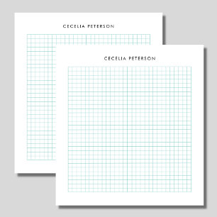 Bloc De Notas Nombre personalizado de Blue Square