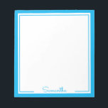 Bloc De Notas Nombre personalizado de borde de color mínimo<br><div class="desc">Diseño de papel personalizado sencillo y elegante. Plantilla fácil de usar. Simplemente teclee tu propio nombre para hacerlo propio. Diseño de dos bordes cuadrados con otros colores disponibles. Ideal para oficina de personalizados,  escuela o papelería personal.</div>