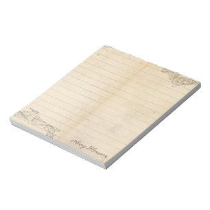 Bloc De Notas Nombre personalizado de diario antiguo vintage