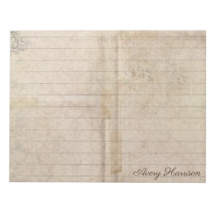 Bloc De Notas Nombre personalizado de diario antiguo vintage