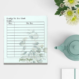 Bloc De Notas Nombre personalizado de Eucalyptus