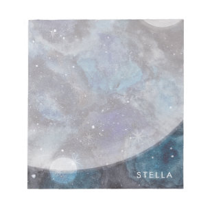 Bloc De Notas Nombre personalizado de la acuarela de las estrell