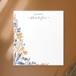 Bloc De Notas Nombre personalizado de la Marina Boho Terracotta<br><div class="desc">Notepad de nombre personalizado de la marina Boho Terracotta</div>