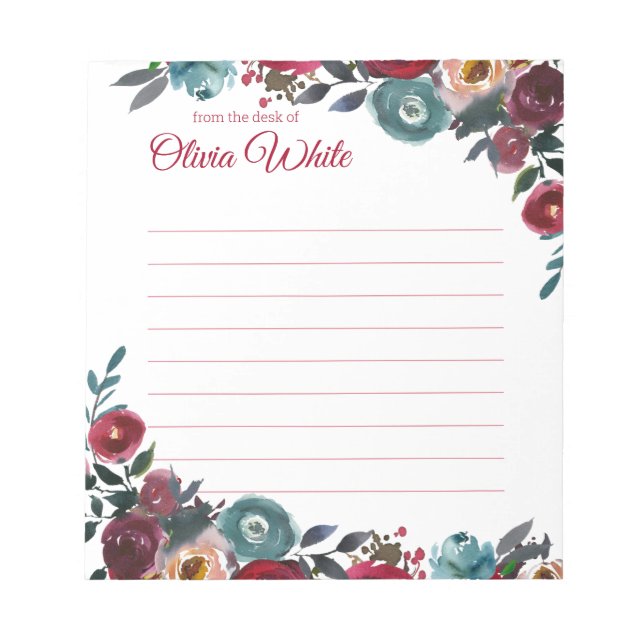 Bloc De Notas Nombre personalizado | De La Oficina Del Notepad (Frente)