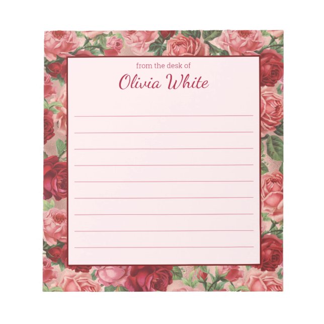 Bloc De Notas Nombre personalizado | De La Oficina Del Notepad (Frente)