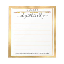 Bloc De Notas Nombre personalizado | De La Oficina Del Notepad