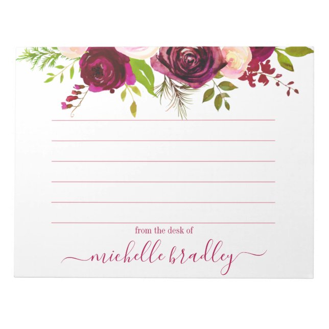 Bloc De Notas Nombre personalizado | De La Oficina Del Notepad (Frente)