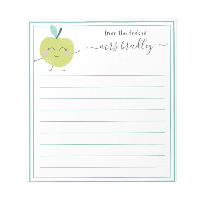 Bloc De Notas Nombre personalizado | De La Oficina Del Notepad (Frente)