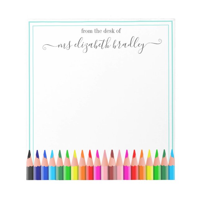 Bloc De Notas Nombre personalizado | De La Oficina Del Notepad (Frente)