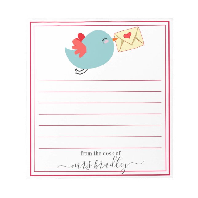 Bloc De Notas Nombre personalizado | De La Oficina Del Notepad (Frente)