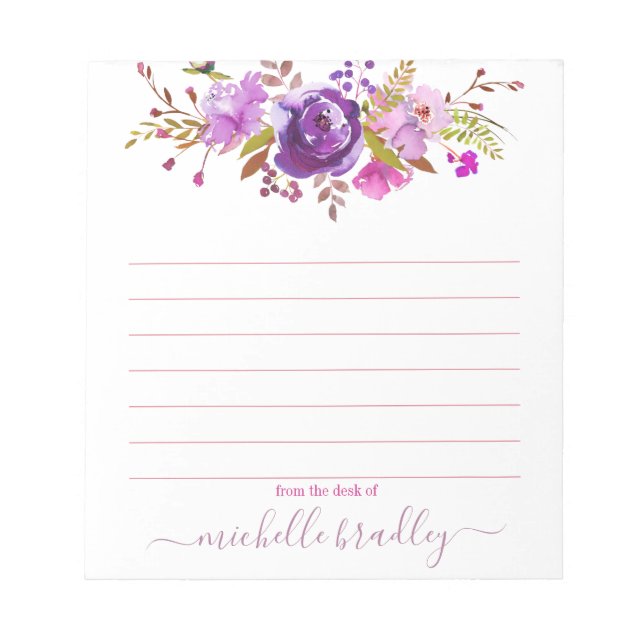 Bloc De Notas Nombre personalizado | De La Oficina Del Notepad (Frente)