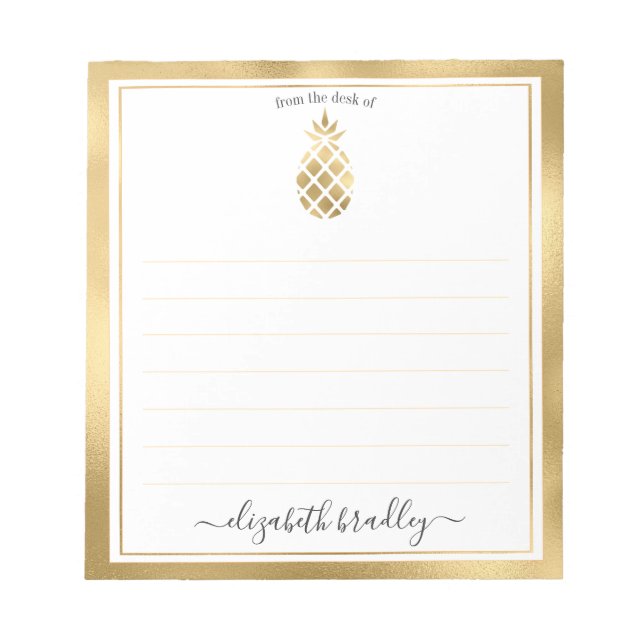 Bloc De Notas Nombre personalizado | De La Oficina Del Notepad (Frente)