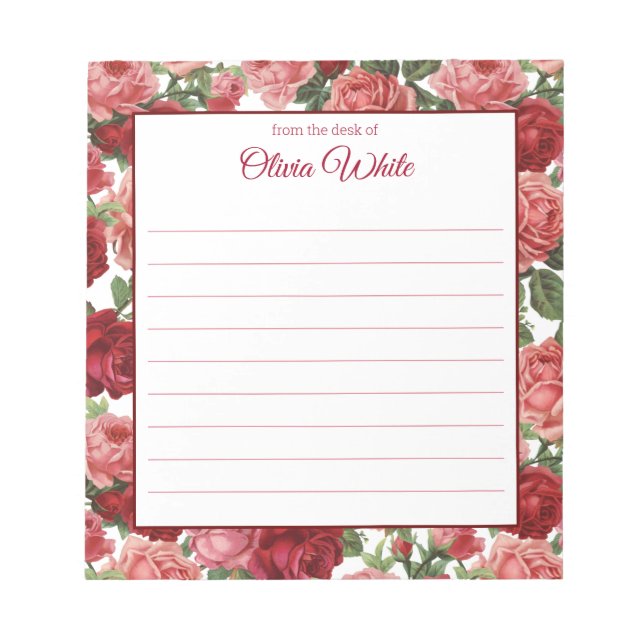 Bloc De Notas Nombre personalizado | De La Oficina Del Notepad (Frente)