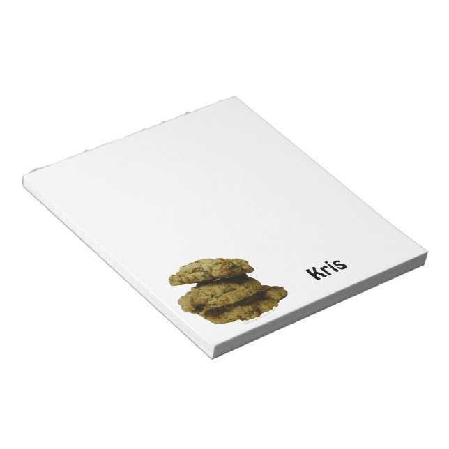 Bloc De Notas Nombre personalizado de pila de cookies de chocola (Lado Derecho)