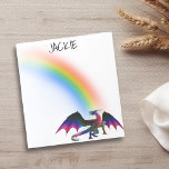 Bloc De Notas Nombre personalizado del dragón arco iris<br><div class="desc">Este diseño fue creado a través del arte digital y puede ser personalizado en el área que proporciona cambiando la foto y/o el texto. O puede personalizarse eligiendo la opción de hacer clic en el personalizar y borrar o cambiar el color del fondo, agregar texto, cambiar el color o estilo...</div>