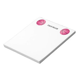 Bloc De Notas nombre personalizado del entrenador de básquetbol 