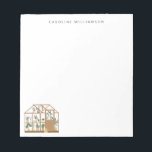 Bloc De Notas Nombre personalizado del Ilustracion de invernader<br><div class="desc">Gardener Greenhouse Ilustracion Nombre personalizado Notepad</div>