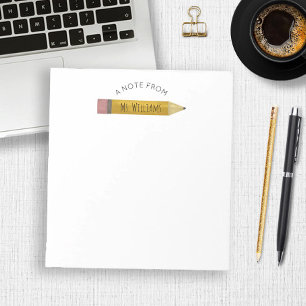 Bloc De Notas Nombre personalizado del lápiz de aula del profeso