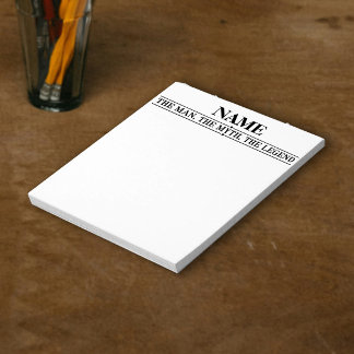 Bloc De Notas Nombre Personalizado El Hombre El Mito La Leyenda