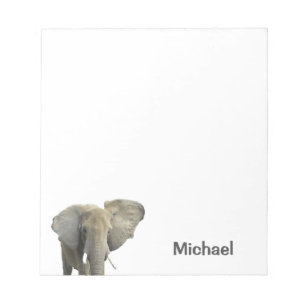 Bloc De Notas Nombre personalizado elefante