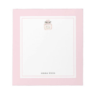 Bloc De Notas Nombre personalizado Frasco Rubor Perfume rosa