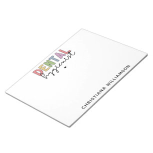 Bloc De Notas Nombre personalizado Higienista dental Regalos RDH