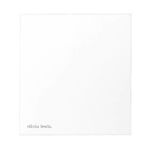 Bloc De Notas Nombre Personalizado Minimalista al Estilo de Máqu