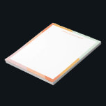 Bloc De Notas Nombre personalizado Mint Pastel de rayas retro Na<br><div class="desc">Retro Stripes Naranja Mint Pastel Nombre Personalizado Notepad</div>