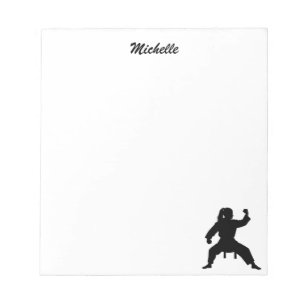 Bloc De Notas Nombre personalizado moderno Karate / Taekwondo / 