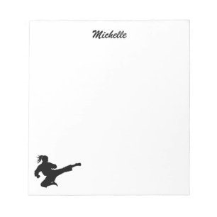 Bloc De Notas Nombre personalizado moderno Karate / Taekwondo / 