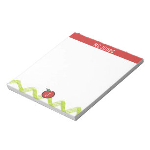Bloc De Notas Nombre personalizado Monograma Notepad del profeso