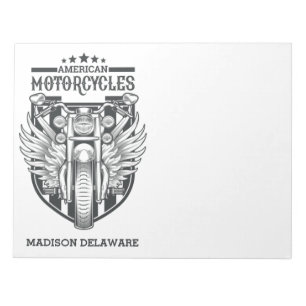 Bloc De Notas Nombre personalizado "Motocicletas Americanas"