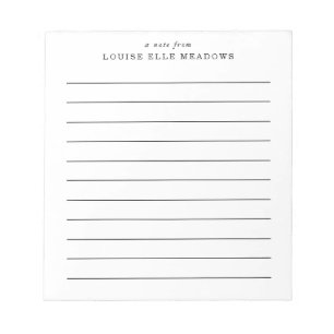 Bloc De Notas Nombre personalizado simple