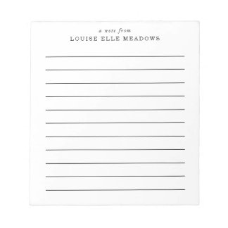 Bloc De Notas Nombre personalizado simple