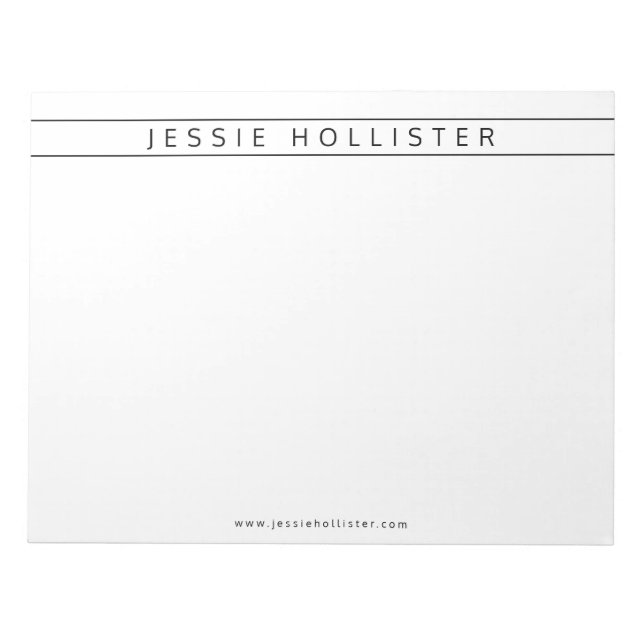 Bloc De Notas Nombre profesional e información (Frente)