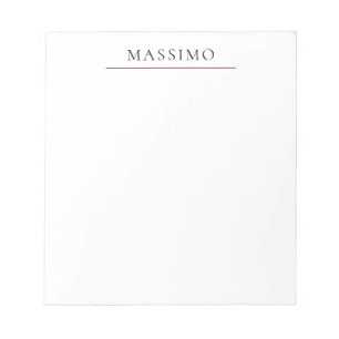 Bloc De Notas Nombre propio decorativo chic sencillo simple negr