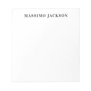 Bloc De Notas Nombre propio decorativo minimalista plano negro b
