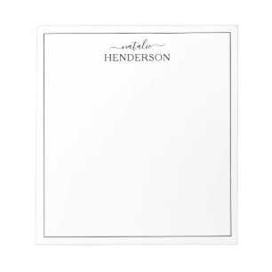 Bloc De Notas Nombre simple personalizado